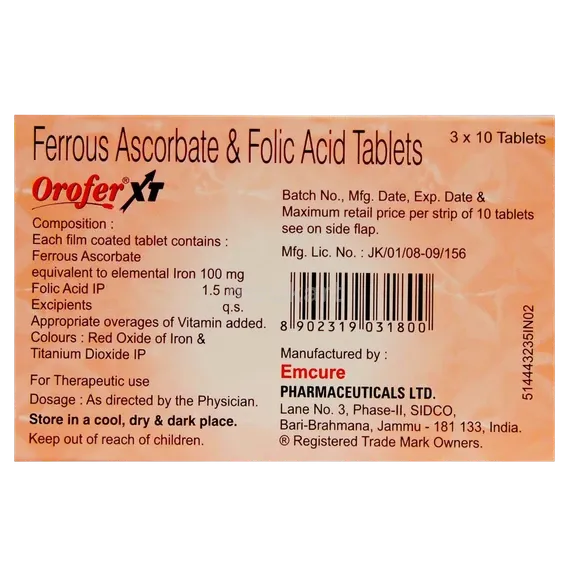 orofer xt tablet 10's